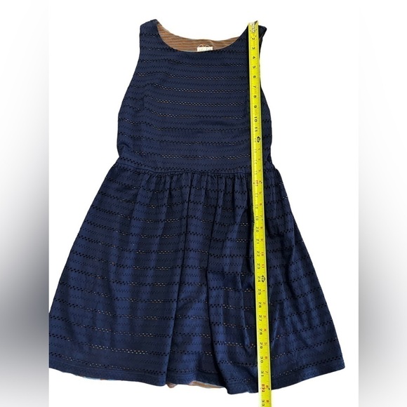 Maison Jules Navy Eyelet Sleeveless Dress Medium - Picture 11 of 13